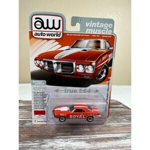 Auto World 1969 Pontiac Firebird Royal Bobcat Vintage Muscle Car 1:64 Diecast